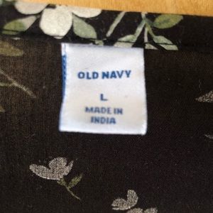 Old navy dress black with white floral print